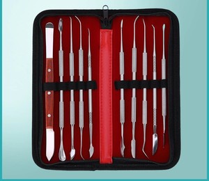 ชุดเครื่องมือขูดขี้ผึ้งฟัน 10 ชิ้น มีดขูดปูนปลาสเตอร์ สแตนเลสอเนกประสงค์ สำหรับงานทันตกรรม - Product Image 4