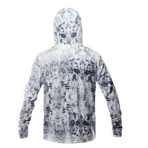 Cómodo transpirable de alta calidad ligero de los hombres de invierno pesca Sudadera con capucha sublimación impresa pulóver antibacteriano rápido - Product Image 4