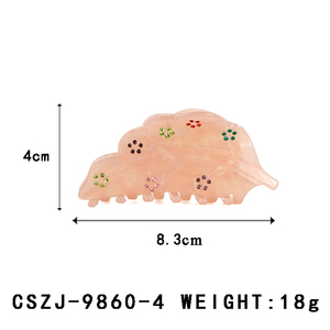 Diamantes de imitación Flor de alta calidad acetato pelo garra clips de moda superventas accesorios para el cabello de las mujeres - Product Image 2