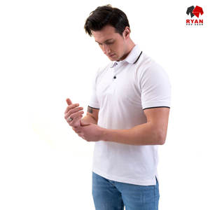 Camisetas Polo Personalizadas para Hombre RYAN PRO GEAR, Logotipo Personalizado en la Parte Delantera, Tejido de Viscosa/Poliéster Antiarrugas, Manga Corta, Servicio ODM - Product Image 3