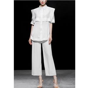 Teñido Sólido Servicio Oem Recto Antiarrugas Lienzo Pantalón Plano Regular Seda Hilo de algodón Hecho en Vietnam - Product Image 6