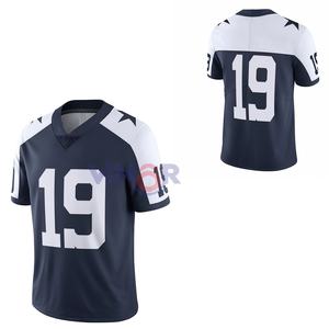 Venta caliente Logotipo personalizado Impresión Camiseta de fútbol americano Transpirable Secado rápido Nueva llegada Precio bajo Camiseta de fútbol americano - Product Image 6