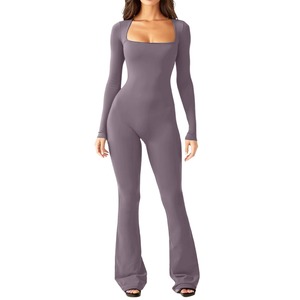 Combinaison de yoga sans manches, col rond, taille haute, style nouveau, écologique, respirante, 100% polyester pour femmes - Product Image 4