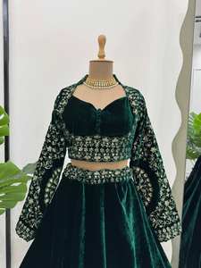 Nouvelle collection de vêtements indiens et pakistanais imprimés numériquement, Lehnga Choli avec dupatta et blouse pour Navratri - Product Image 4