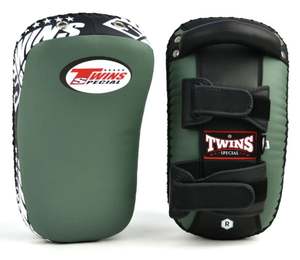 Twins Style Muay Thai Kick Pads Almohadillas de entrenamiento curvas de cuero PU para boxeo, MMA y Kickboxing con logotipo personalizado OEM - Product Image 2