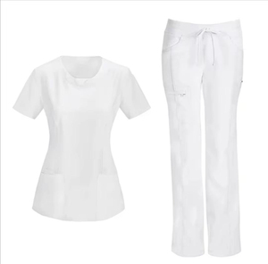 Hospital Uniforms Medical <b>Scrubs</b> Nurse Long Sleeve Eco-Friendly Knitted <b>Scrub</b> Suit <b>Women</b> Stretchy <b>Set</b> - Product Image 5