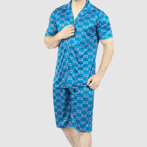 Ropa de playa de manga corta, traje de jogging para hombre, conjuntos cortos de dos piezas, conjunto de camisa y pantalones cortos, estampado 2024, logotipo personalizado, informal de verano - Product Image 1