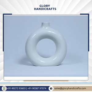 Vase à fleurs en forme de beignet en céramique d'argile de haute qualité nouveau Design meilleur vendeur décoration de jardin Vase de table vente Stock en vrac exporté - Product Image 3