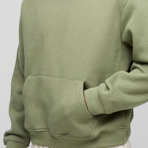 เสื้อสเวตเตอร์มีฮู้ดผ้าขนแกะแบบสวมหัวเสื้อมีฮู้ดผ้าคอตตอนโอเวอร์ไซส์แบบกำหนดเองโดย Marfa International - Product Image 2