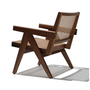 Silla de Comedor de Ratán y Madera de Teca con Diseño Moderno para Decoración del Hogar y Mobiliario de Cafetería - Product Image 3