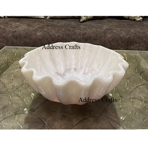 Tazón de resina de remolino blanco para servir en la cocina y la Mesa para regalos de devolución de bodas y decoración del hogar, uso de artículos para mezclar, tazón de resina para servir - Product Image 1