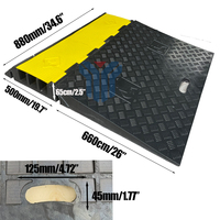 Rampe de protection de câbles robuste conforme à la norme ADA avec rampes latérales modulaires, rampe de protection de câbles à 3 canaux pour fauteuil roulant