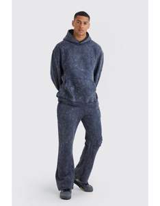 2024 dernière mode hommes ensemble de vêtements de sport soleil délavé coton Polyester Jogging costume Style décontracté sweats à capuche - Product Image 6