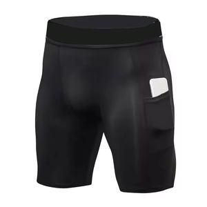 <b>Men's</b> Custom Print Summer <b>Compression</b> <b>Shorts</b> Workout Fitness Sport Running Gym Casual OEM Embroidery Solid <b>Compression</b> <b>Short</b> - Product Image 3