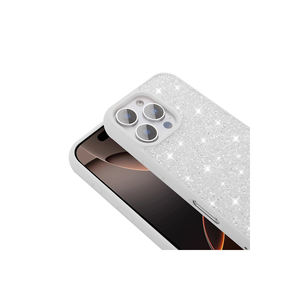 Étui de téléphone en silicone blanc brillant de luxe pour iPhone 16 Pro Max, matériau PC, styles 14 Plus - Housse de protection en strass - Product Image 4