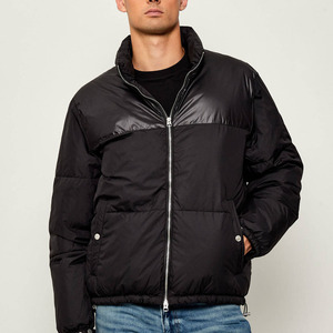 Veste bomber imperméable, chauffante, coupe-vent, respirante et légère à col montant en tissu sergé tricoté avec fermeture éclair TWILL-SPORTS - Product Image 3