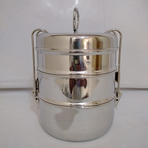 Bon marché Tiffin vente en gros 1 2 3 pneus à emporter boîte à bento bureau boîte à lunch en acier inoxydable de vendeur indien - Product Image 1