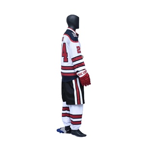 Qualité Marque 100% Polyester Coton Lourd Ensemble Styles Simple Plaine Maillots De Hockey Sur Glace pour Hommes Bonne Qualité Uniformes - Product Image 1