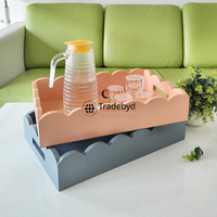 Plateau de service décoratif de luxe en bois MDF moderne, artisanal et mobile, de qualité supérieure Tradebyd, idéal pour les cadeaux et la maison