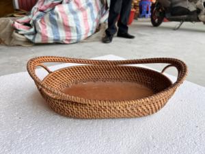 Plateau de service rond en rotin, vente chaude, fabriqué sur mesure au Vietnam, style vintage, décoratif, nourriture, pas cher, Cenvinex RT05 - Product Image 6