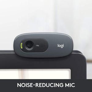 Logitech C270 HD Webcam 720pワイドスクリーン光補正ノイズ低減マイク (Skype FaceTimeハングアウト用) - Product Image 3