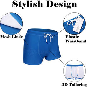 Short de bain pour homme de grande taille Boxer de bain d'entraînement pour homme Boxer de bain à séchage rapide pour homme - Product Image 4