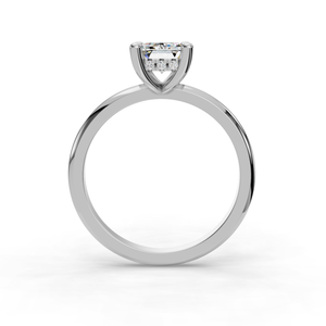 Elegante y deslumbrante anillo de halo de diamante de corte esmeralda de 1 quilate cultivado en laboratorio para bodas o fiestas de ensueño - Product Image 2