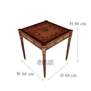 Juego de Mesa de Madera con Incrustaciones de Lujo - Product Image 6