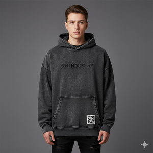 Nouveau design sweats à capuche pour hommes 100% coton Streetwear sweat à capuche zippé surdimensionné Vintage poids lourd 500gsm sweats à capuche lavés à l'acide pour homme - Product Image 2