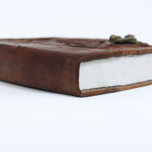 C Lock Brown Real <b>Leather</b> <b>A5</b> Journal <b>Notebook</b> Set Handmade Cotton Paper <b>Cover</b> Planner/Diary 240 Pages Competitive Gift - Product Image 1