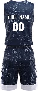 Conjunto de camiseta y pantalones cortos de baloncesto de equipo personalizado para hombres y mujeres, conjunto de uniforme de baloncesto transpirable para jóvenes - Product Image 2