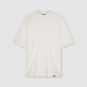 Camiseta de algodón puro con escote pequeño y peso pesado para hombre, camiseta de gran tamaño en blanco de Hip Hop Boxy Fit, camiseta recortada para hombre - Product Image 5