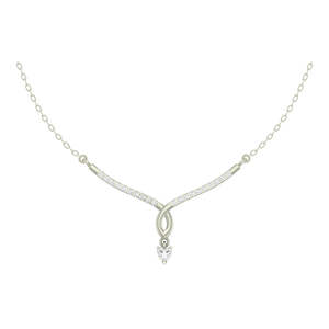 Pendentif Mila en argent sterling 925 plaqué rhodium avec chaîne, cadeau pour femmes et filles, pendentifs et breloques raffinés - Product Image 1