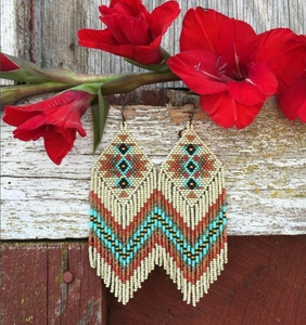 Premium Quality Multi Colours Earrings Beaded Earrings Ethnic Earrings Fringe Earring - Product Image 1