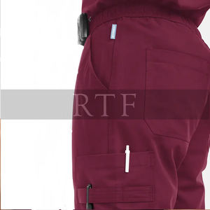 High Quality Short Sleeve Fashion <b>Hospital</b> <b>Uniform</b> Stretch Scrubs Medical Scrubs Nursing <b>Uniform</b> Sets by Raw to Fine - Product Image 3