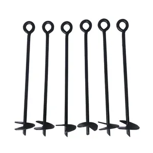 Ancla de tierra para sostener los barcos Nuevo estilo último ancla de metal en New Look New Black Coated Metal Augur Anchor - Product Image 3