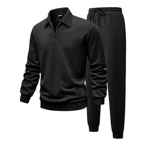 Trajes de chándal para hombre Conjunto de conjuntos deportivos de 2 piezas con cremallera completa Sudadera y pantalones de chándal Quarter Zip Chándal - Product Image 1