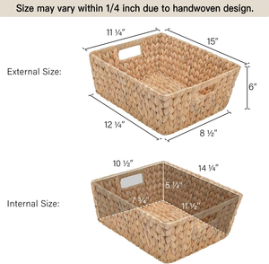 ตะกร้าทรงสี่เหลี่ยมมีด้ามจับตะกร้าเก็บของอุปกรณ์จัดระเบียบในบ้านที่สวยงามมากขายส่งพร้อมให้เลือก - Product Image 2