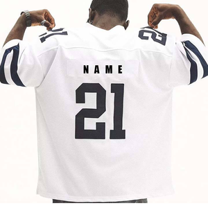 Maillot d'entraînement de football américain pour homme FEROCIOUS CLOTHING personnalisé, rouge, en maille, col en V, manches courtes, respirant, antibactérien - Product Image 6