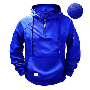 Sudadera con capucha de alta calidad para hombre, logotipo personalizado, peso pesado, talla grande, estilo informal, ropa informal con capucha sólida, estampado de cremallera de otoño - Product Image 3