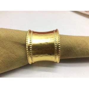 Anillo de latón macizo para servilletas, soporte decorativo para mesa de boda hecha a mano con relieve, chapado en oro, la mejor calidad a bajo precio - Product Image 5