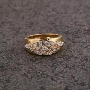 18K Gold Lab Grown Marquis Diamond Cluster Engagement <b>Ring</b> <b>Statement</b> Dome Wedding <b>Ring</b> Yellow Gold Fine Jewelry Gift <b>for</b> Her - Product Image 1