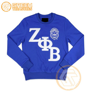 เสื้อสเวตเชิ้ตคอกลมสำหรับผู้หญิง แบรนด์ Zeta Phi Beta แบบเรียบสีพื้น ปักลายตามสั่ง ผลิตจำนวนมาก สำหรับฤดูหนาว ทำจากผ้าฝ้าย เหมาะสำหรับเครื่องแบบชมรมนักศึกษา - Product Image 1