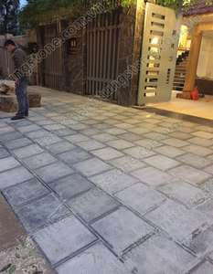 Moderna Baldosa de Piedra Azul Vietnamita Thanh Thanh Tung de Alta Calidad, Martillada, con Borde Pulido, para Exteriores de Edificios de Oficinas - Product Image 4