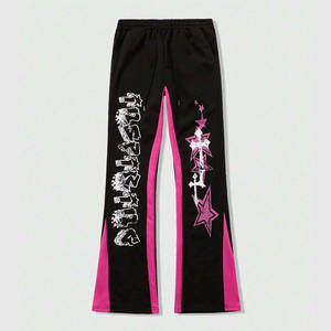 Pantalones de chándal acampanados informales lavados, pantalones de hombre personalizados, nuevo diseño lavado a la venta en línea - Product Image 1