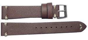 Bracelet de montre en cuir de luxe unisexe marron 1638, respirant, résistant à l'eau, de haute qualité, 18-26 mm, logo personnalisé, bracelet de montre intelligente souple - Product Image 3