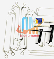 OldMed Instruments OMI-ENT-0474 Ensemble d'instruments de laryngoscope sur pied pour micro-chirurgie endoscopique des sinus et de la voie aérienne, qualité médicale