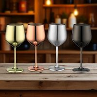 Gobelet à vin en acier fini à la main de fournisseur de l'Inde conception personnalisée gobelet à vin en acier à bas prix personnaliser Look