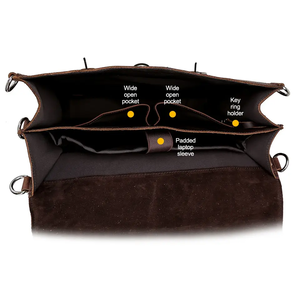 Vintage <b>Men</b> Cowhide Genuine Leather Retro Crazy Horse Laptop Briefcase <b>Messenger</b> Travel Backpack Saddle Back Portable Trend - Product Image 4