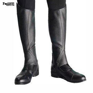 Personalizar Hombres y Dama Cuero Equitación hasta la rodilla mujeres vaquero cuero Caballero botas Botas de lluvia - Product Image 1